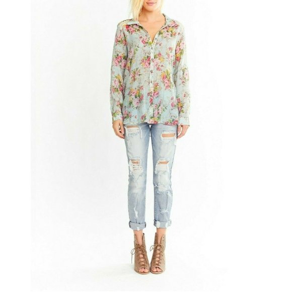 Aratta Garden Party Shirt • Small • Floral  • NWT - Picture 4 of 5